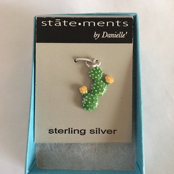 Statements Sterling Silver Cactus Charm Danielle - Picture 1 of 2